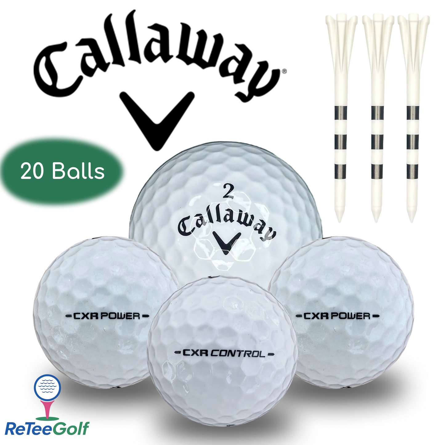 Callaway CXR Control / Power Lake Golf Balls