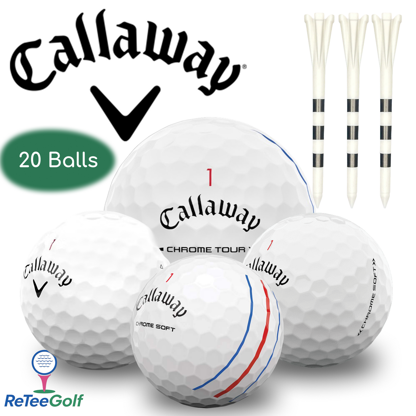 Callaway Chrome Soft Mix Lake Golf Balls