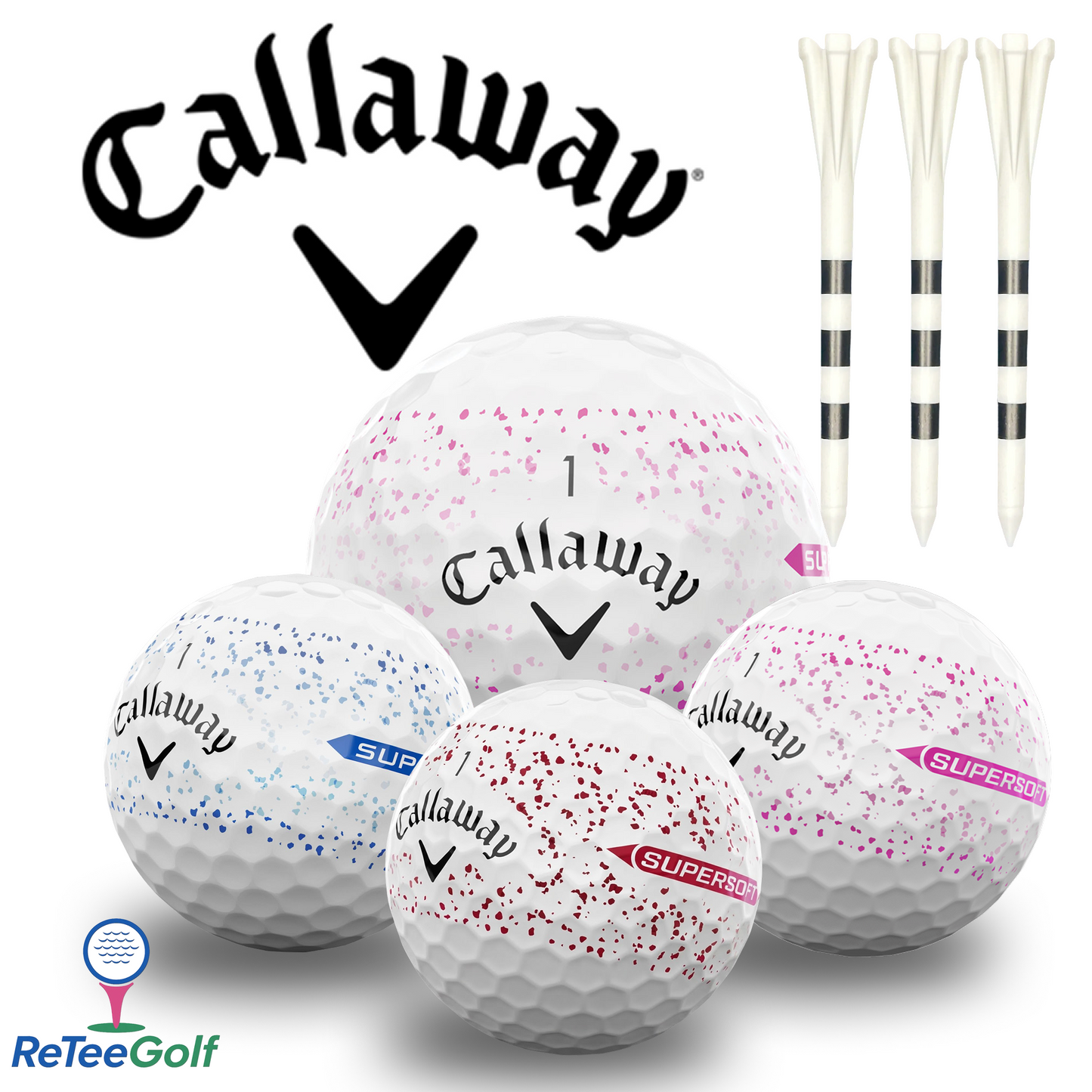 Callaway Supersoft Splatter Lake Golf Balls
