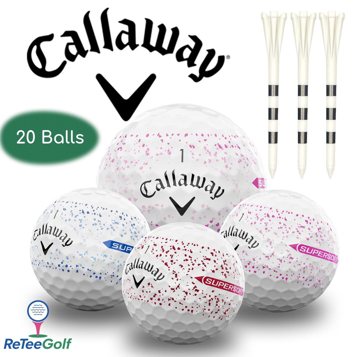 Callaway Supersoft Splatter Lake Golf Balls