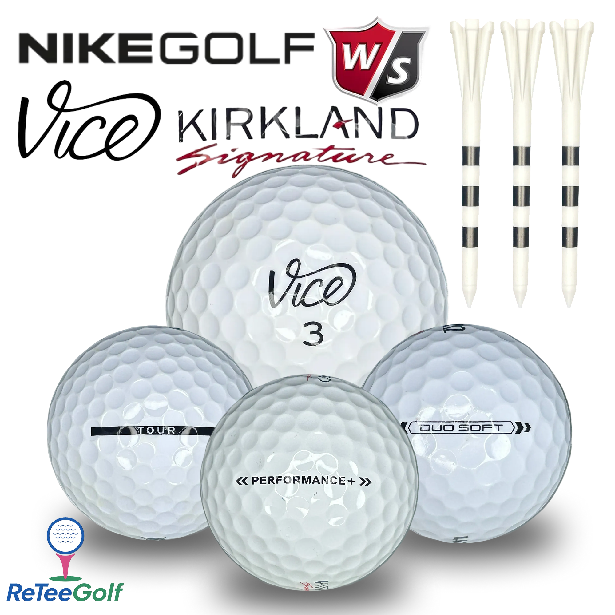 Assorted Grade A Performance Brand Mixed Lake Golf Balls