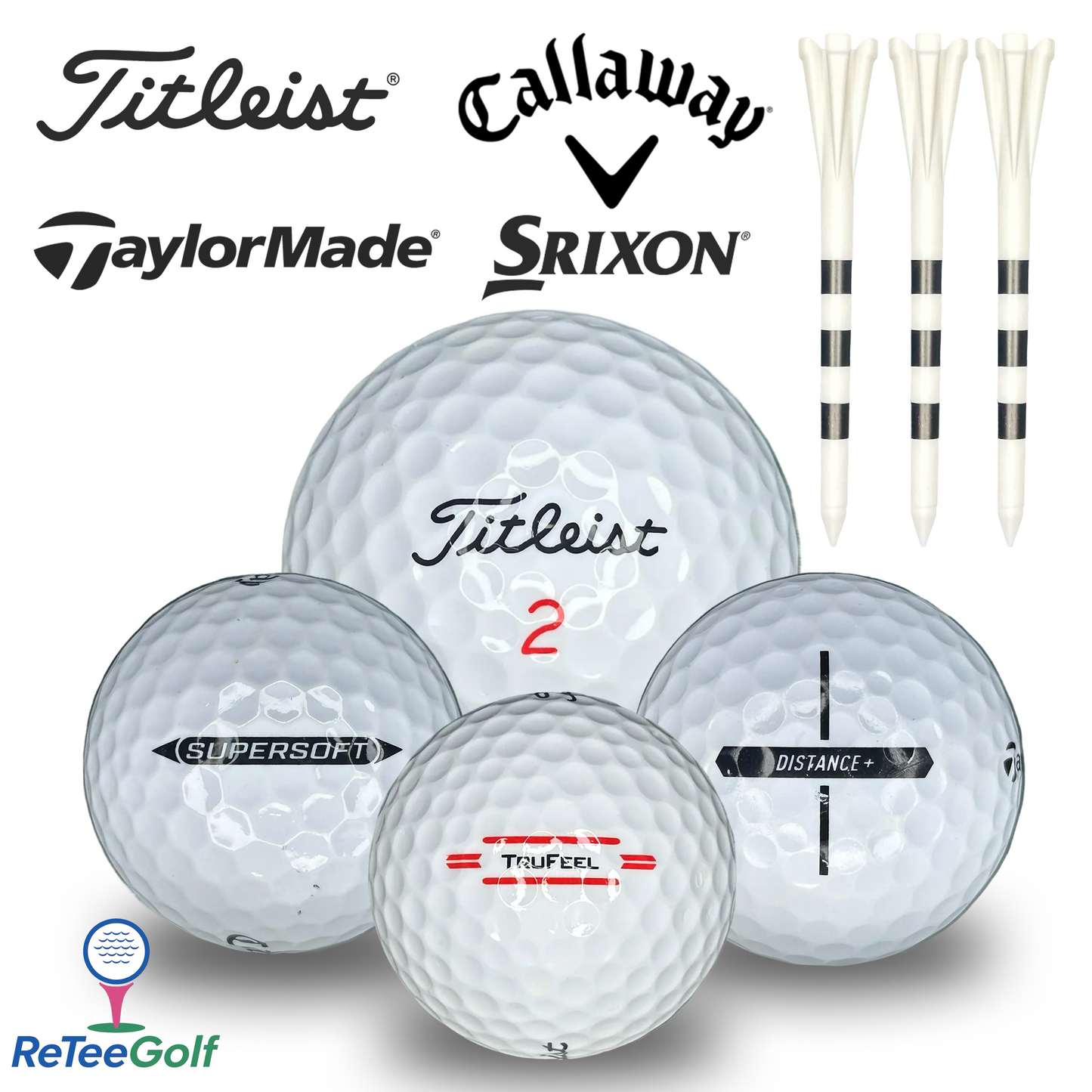 Assorted Premium Brand Mixed Lake Golf Balls