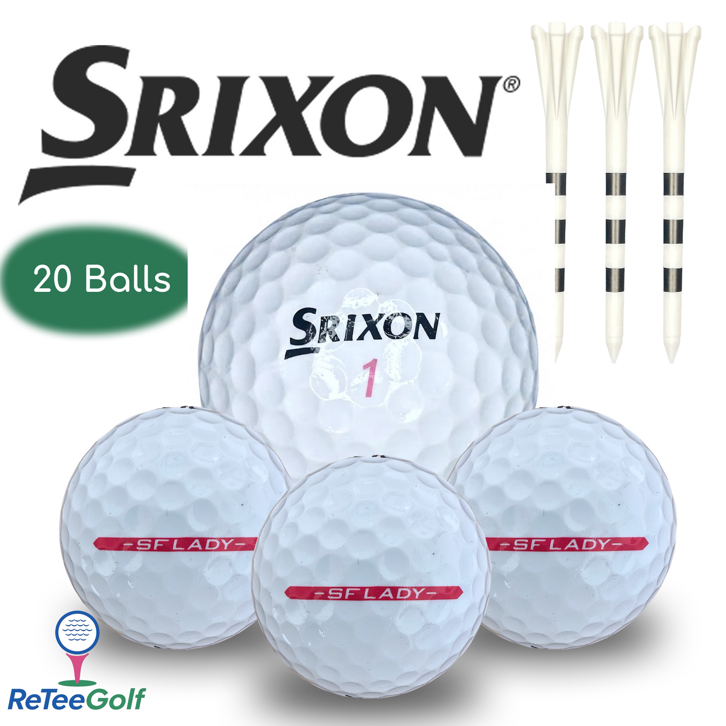 Srixon Pink Lady Lake Golf Balls