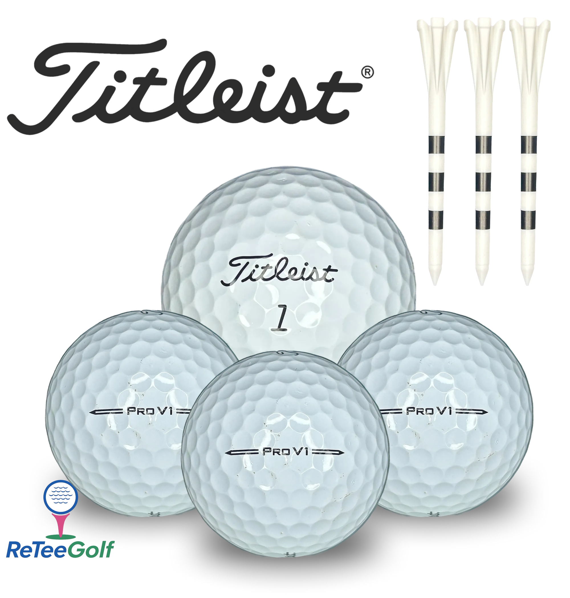Titleist ProV1 Lake Golf Balls | Premium Grade A/B Mix