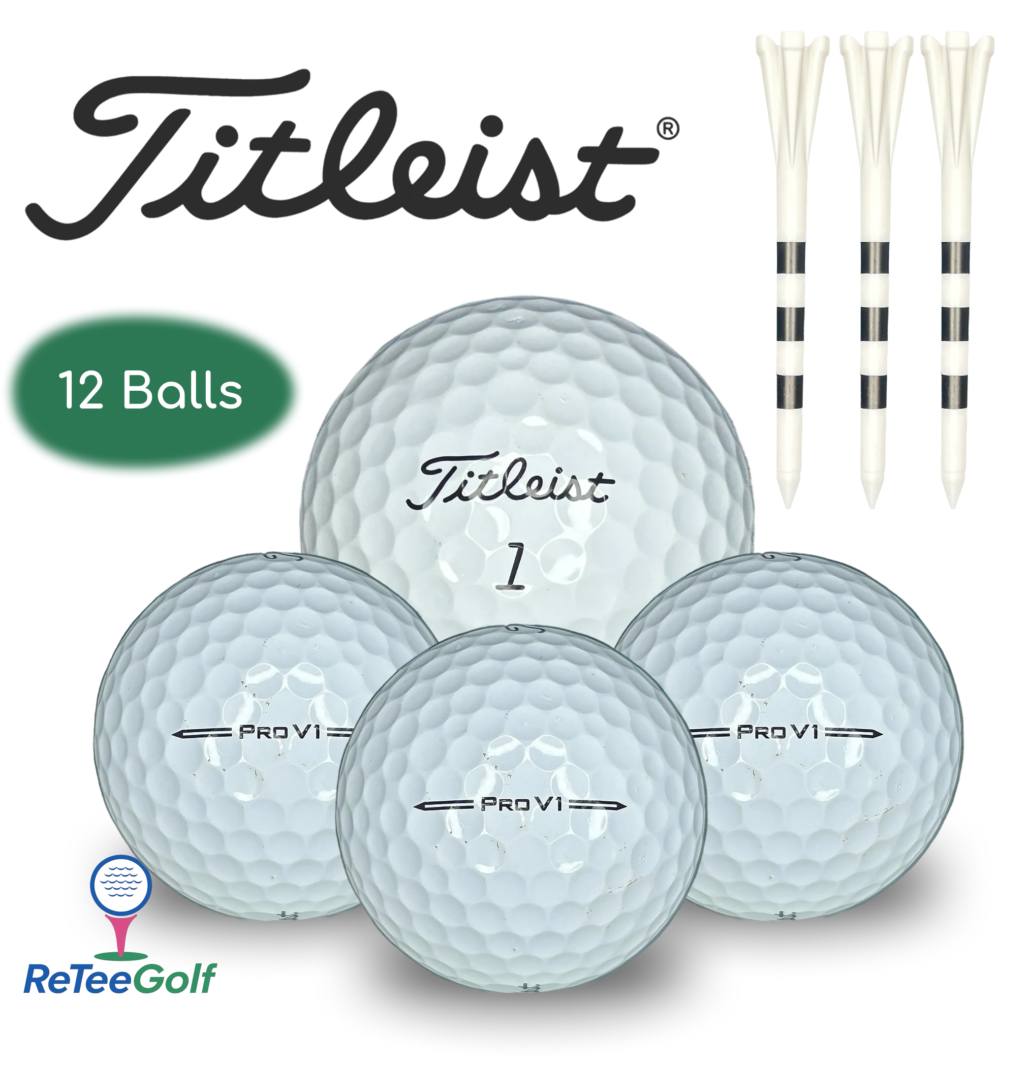 Titleist ProV1 Lake Golf Balls | Premium Grade A/B Mix