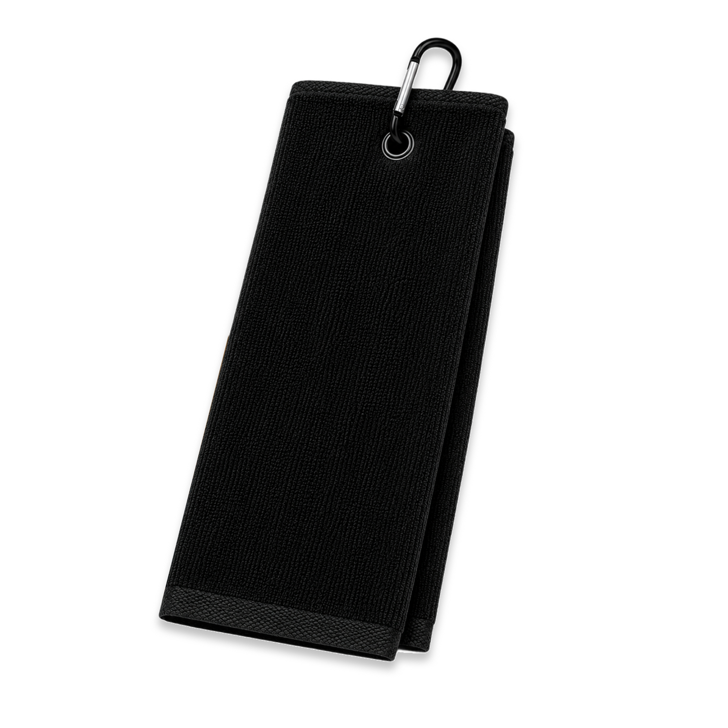 Tri-Fold Black Golf Towel
