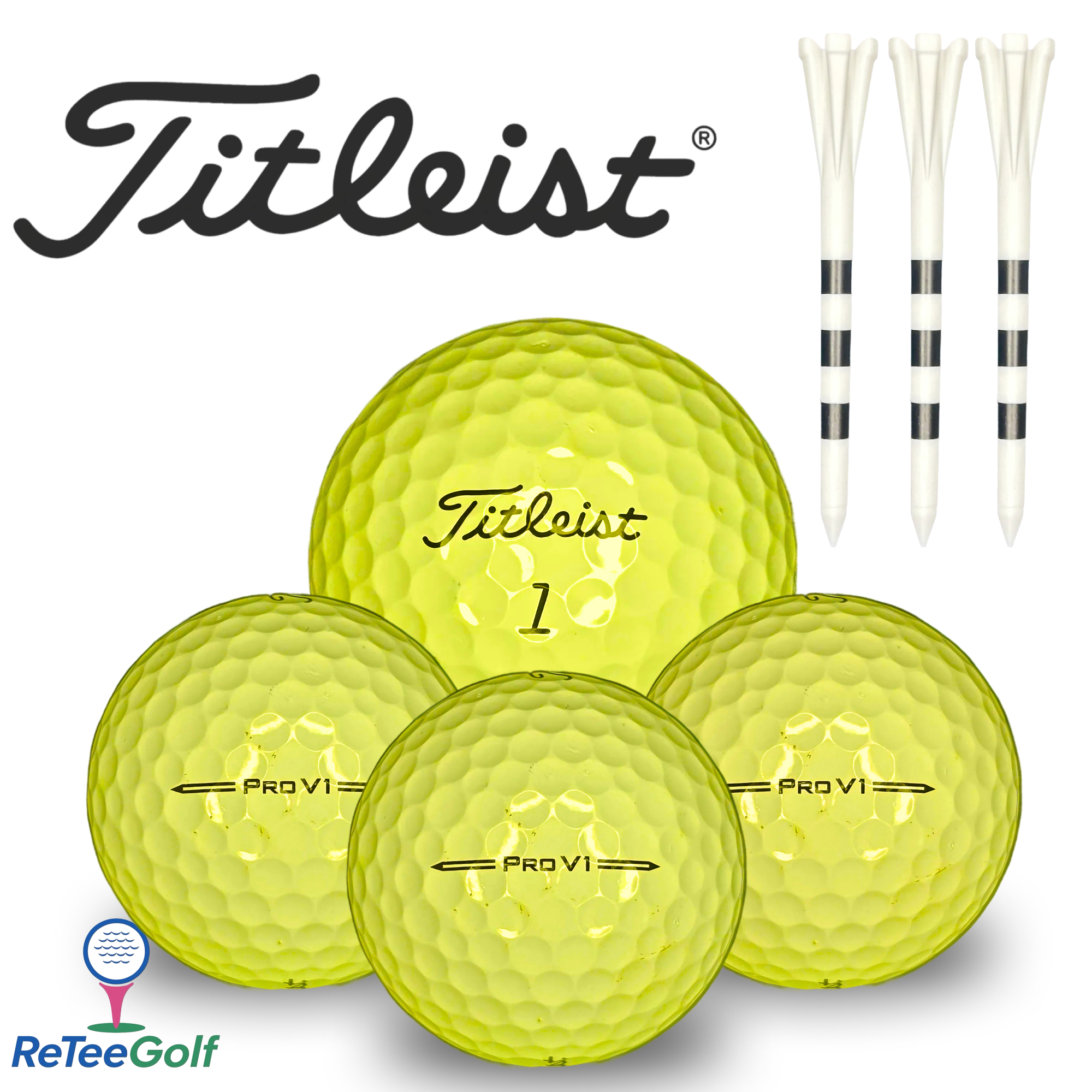 Titleist Yellow ProV1 Lake Golf Balls