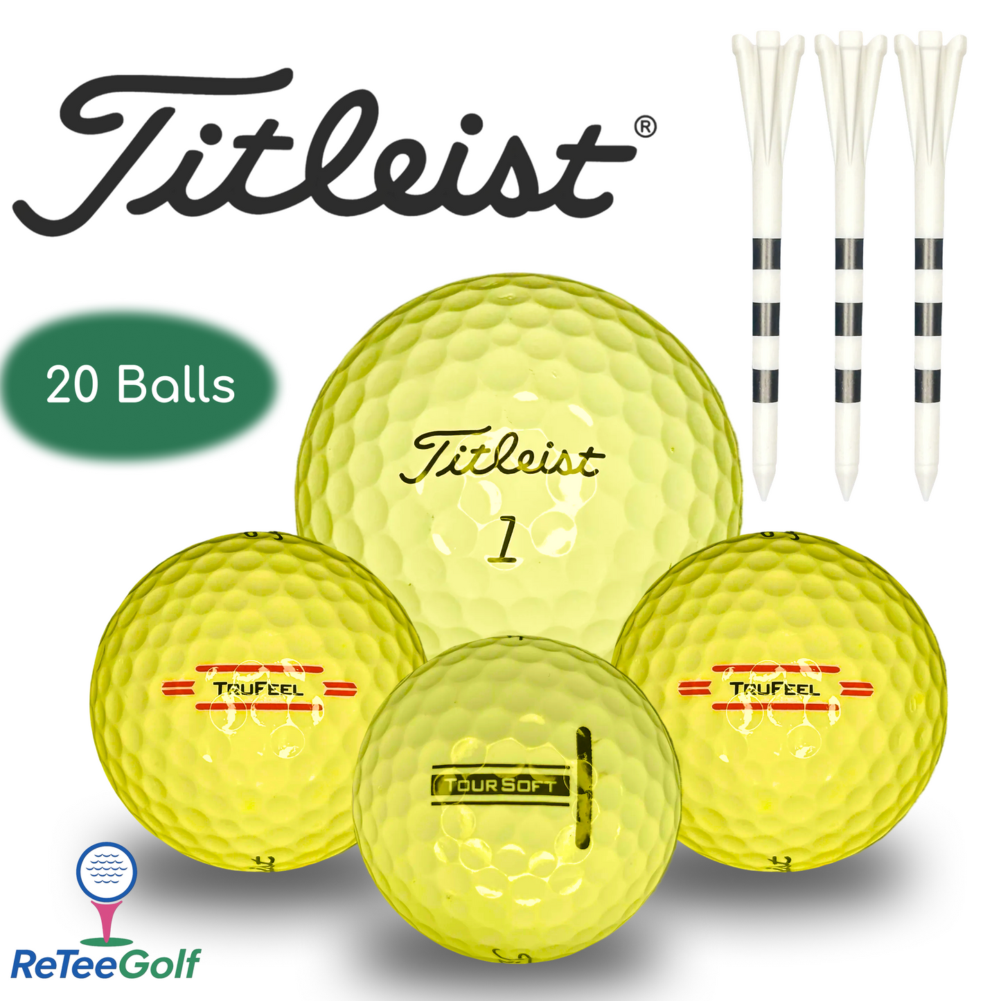 Titleist Yellow Mix Lake Golf Balls